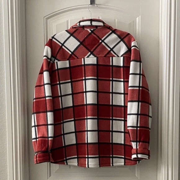 ☘️LAST CHANCE!! Red and White Plaid Women's Jacket - Picture 5 of 5